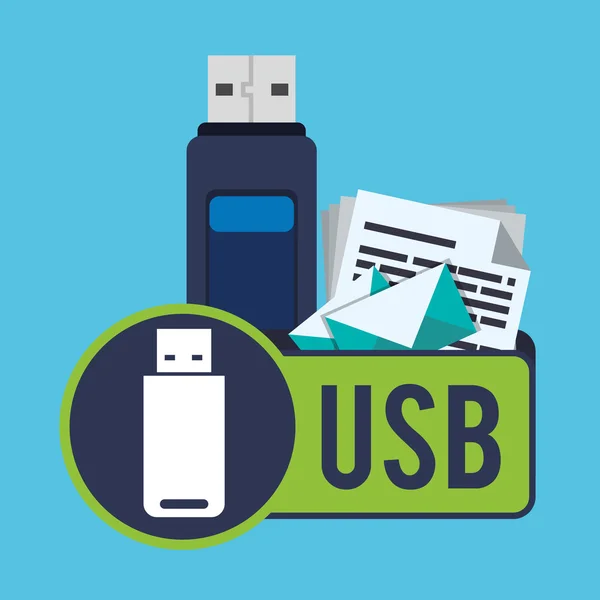 USB-design — Stockvektor