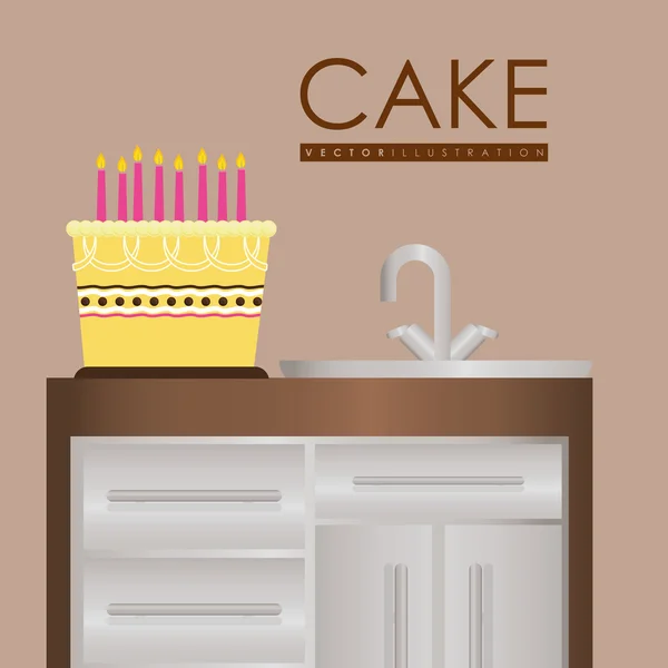 Cake design — Stock Vector