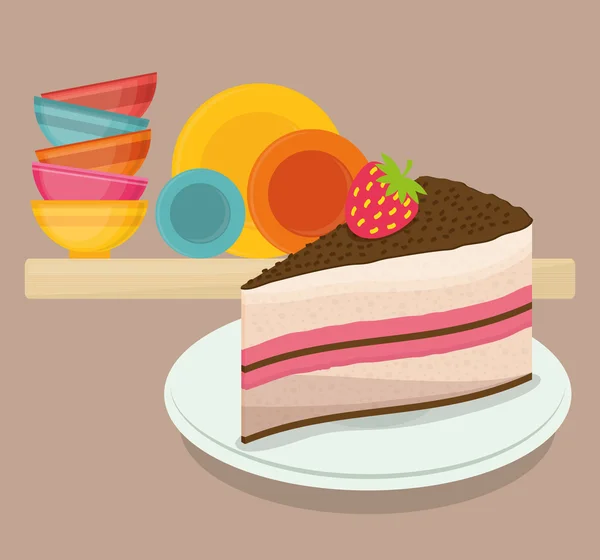 Cake design — Stock Vector