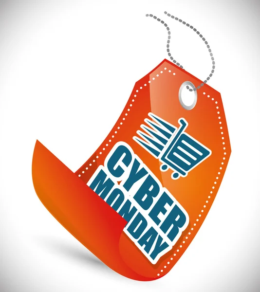 Cyber lunedì e-commerce design — Vettoriale Stock
