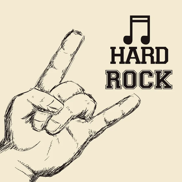 Desain hard rock - Stok Vektor