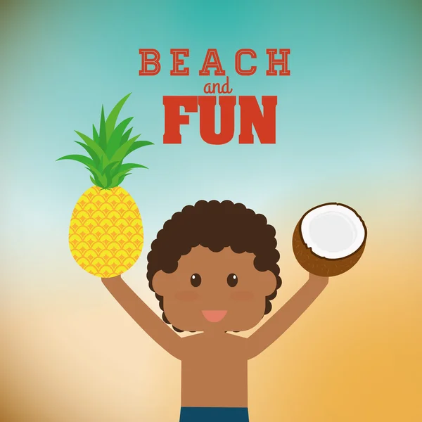 Diseño de playa — Vector de stock