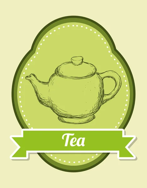 Teezeitgestaltung — Stockvektor
