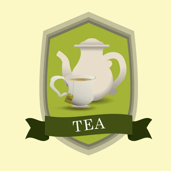 Tea idő design — Stock Vector