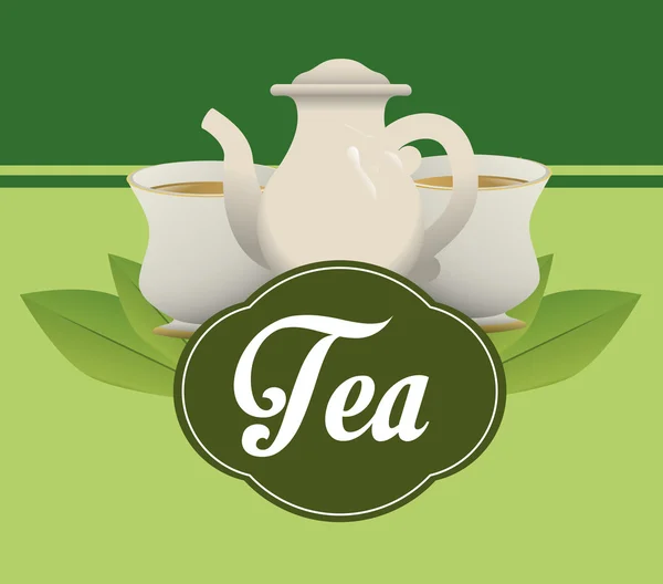 Teezeitgestaltung — Stockvektor