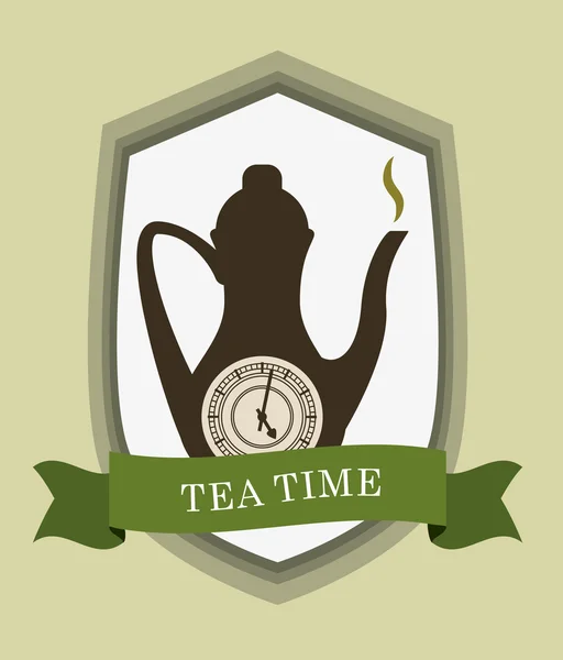 Tea Time diseño — Vector de stock