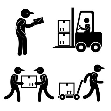 Lojistik ve teslimat simgeler