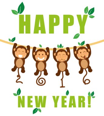 Mutlu yeni yıl renkli kart