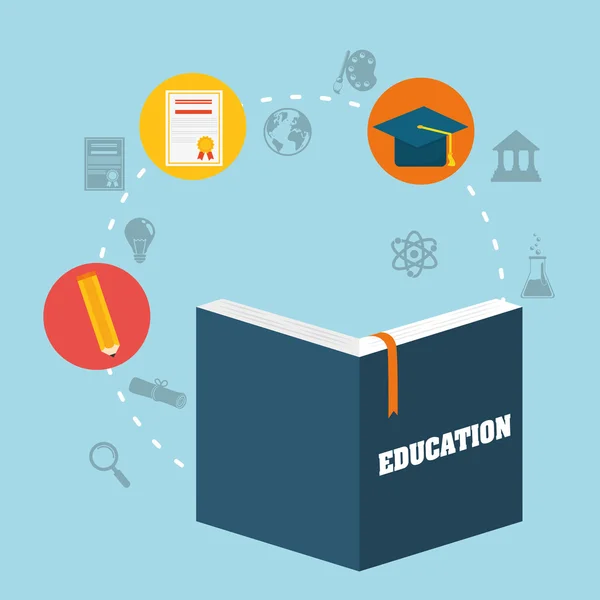 Eğitim ve e-Öğrenim simgeler — Stok Vektör