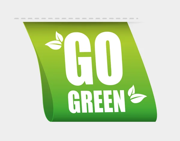 Go green ecology design — Stock Vector