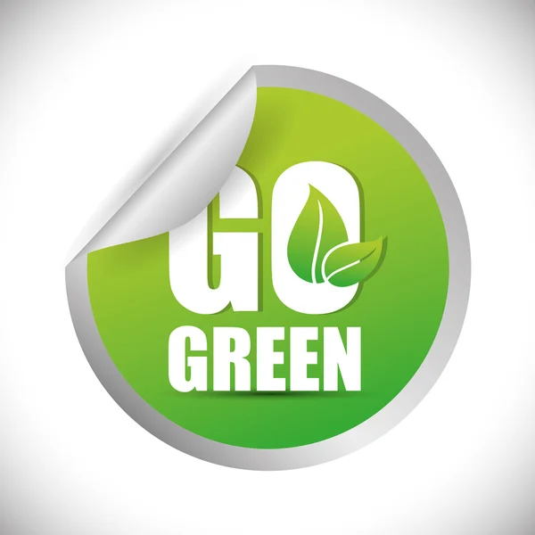 Ir design ecologia verde — Vetor de Stock