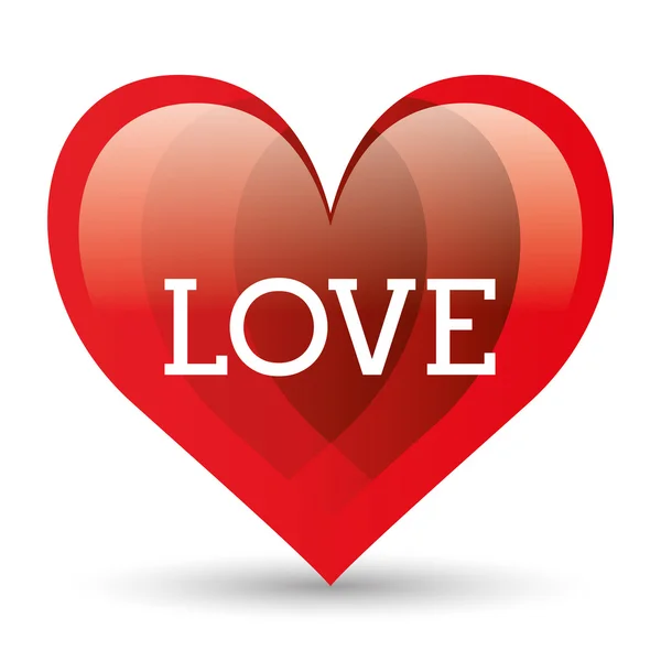 Sevgi ve kalpleri kartı — Stok Vektör