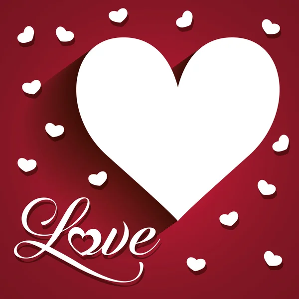 愛と心のカード — ストックベクタ