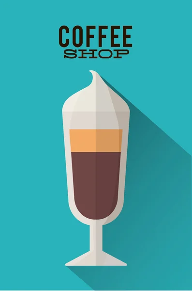 Kahve içecek Dükkanı tasarım. — Stok Vektör