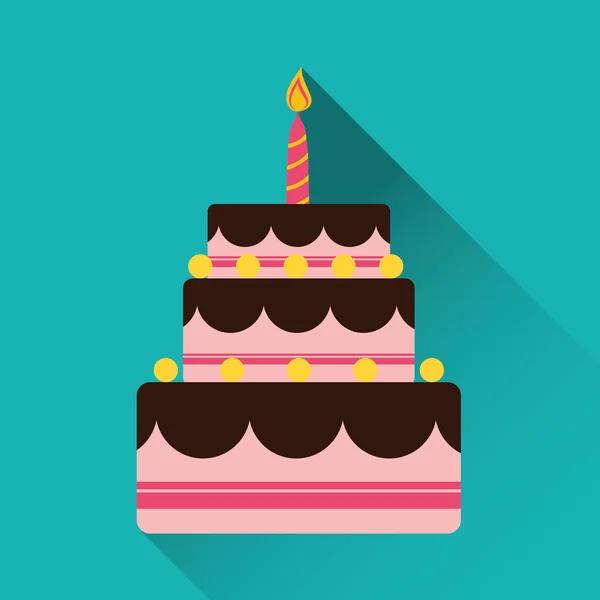 生日蛋糕和甜品. — 图库矢量图片