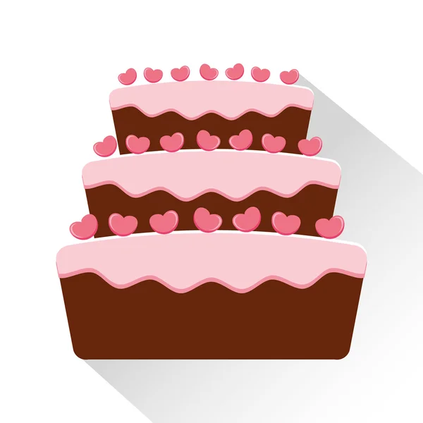 Torta di compleanno e dessert . — Vettoriale Stock