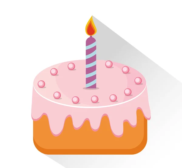 Születésnapi sütemények és desszertek. — Stock Vector