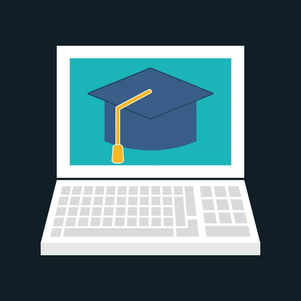E-learning ou educação online — Vetor de Stock