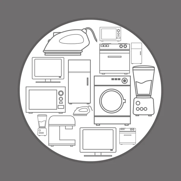 Technologie appareils ménagers — Image vectorielle