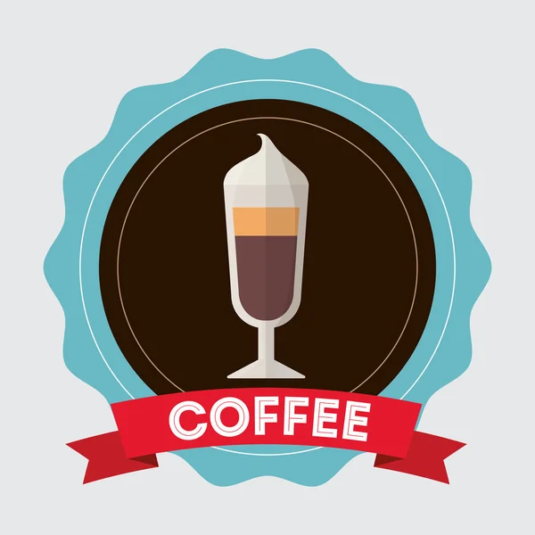 Kahve içecek Dükkanı tasarım. — Stok Vektör