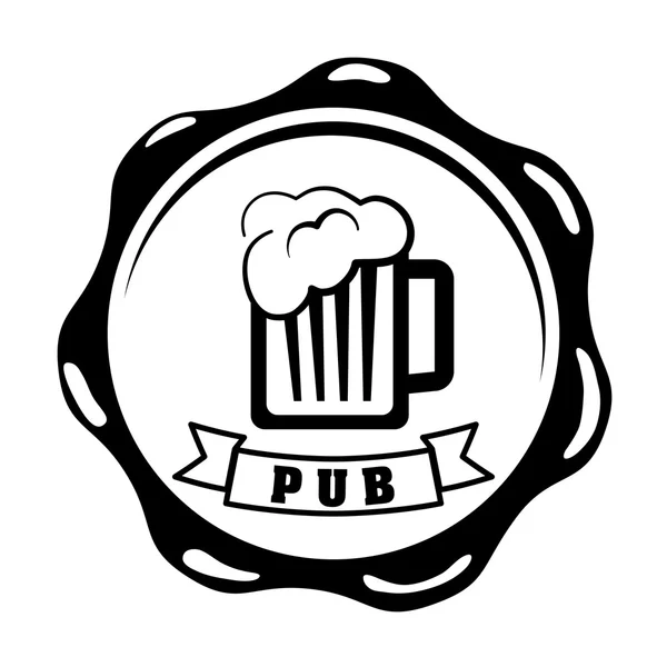 Pub bier en alcohol — Stockvector