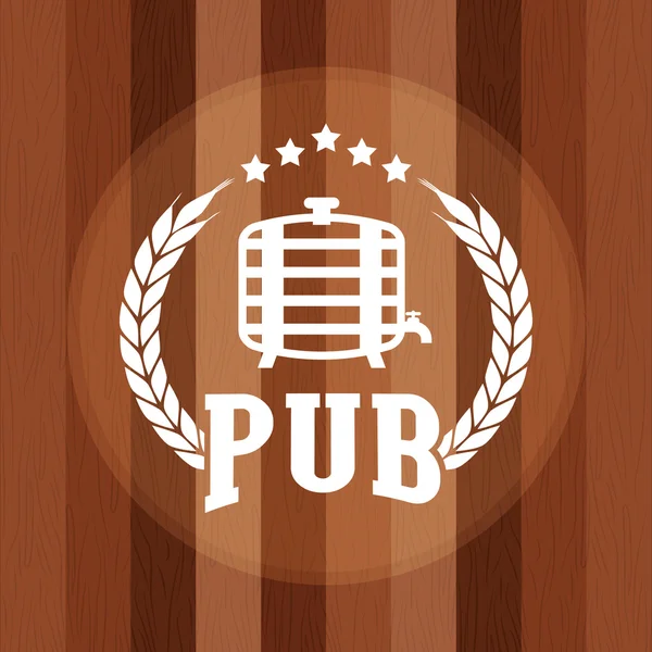 Pub bier en alcohol — Stockvector