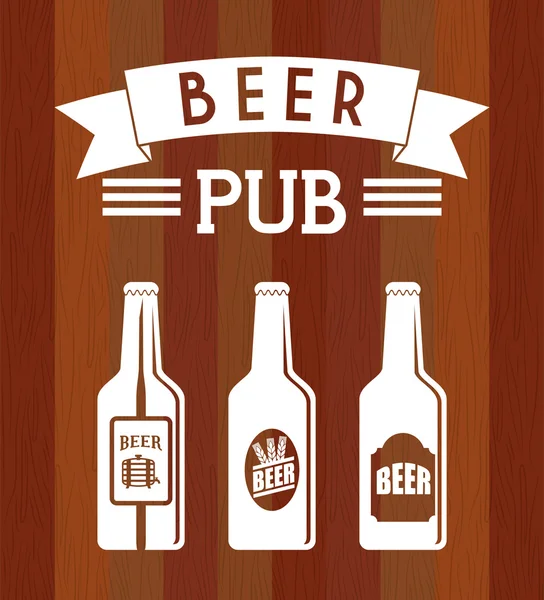 Μπαρ μπύρα και αλκοόλ — Διανυσματικό Αρχείο