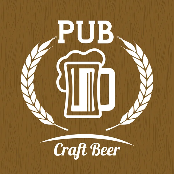 Pub bira ve alkol — Stok Vektör