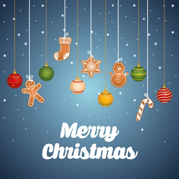 Neşeli Noel renkli kart grafik