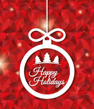 Mutlu bayramlar ve merry Noel kartı