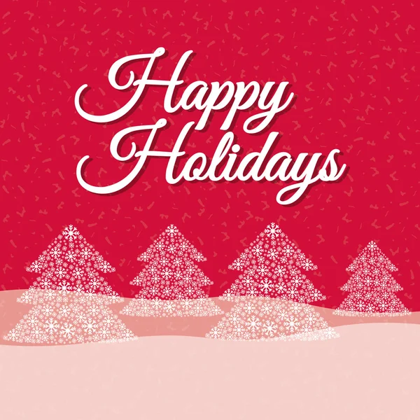 Boas festas e feliz cartão de Natal —  Vetores de Stock