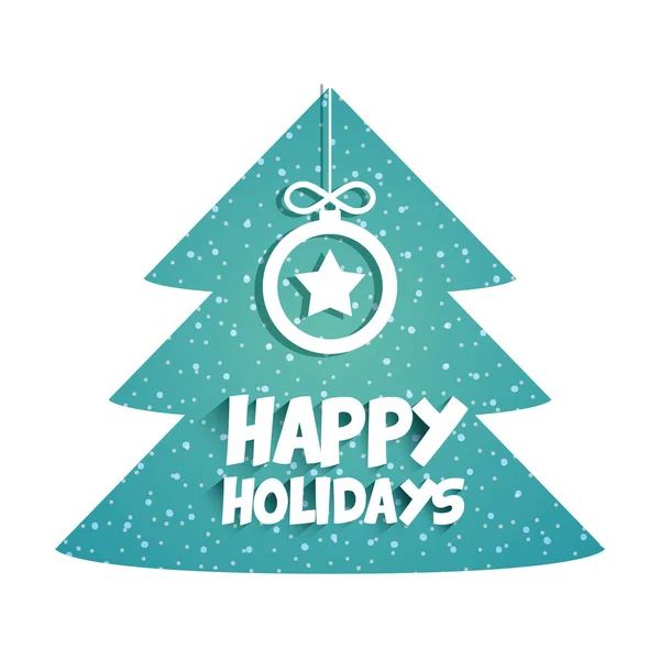 Boas festas e feliz cartão de Natal —  Vetores de Stock
