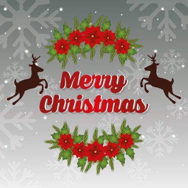 Mutlu bayramlar ve merry Noel kartı tasarım