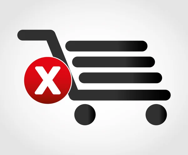 Shopping und E-Commerce Grafikdesign mit Symbolen — Stockvektor