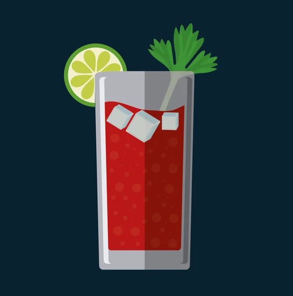 Cocktails Tasse Glas Design — Stockvektor