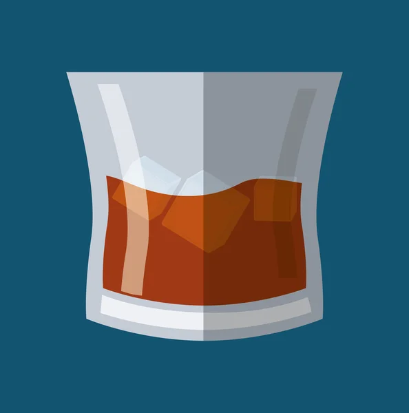 Cocktails tasse design en verre — Image vectorielle
