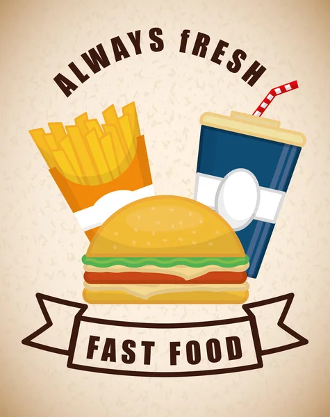Fastfood pictogram ontwerp — Stockvector