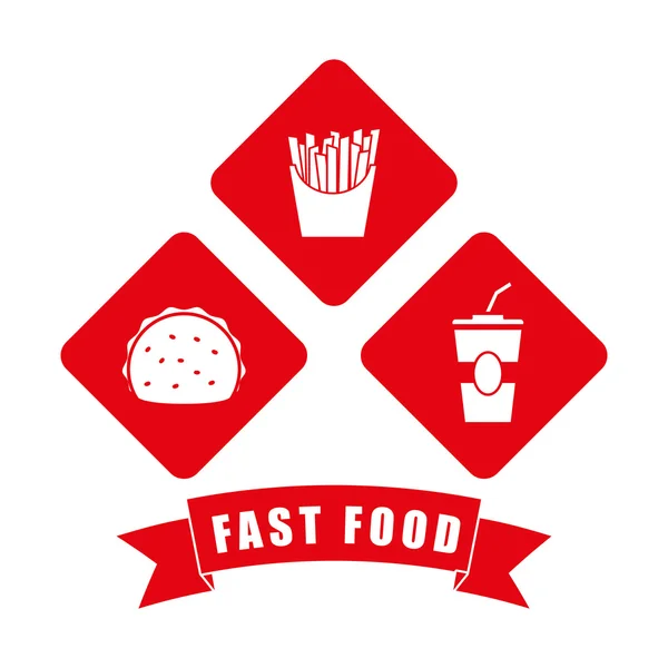 Design icona fast food — Vettoriale Stock