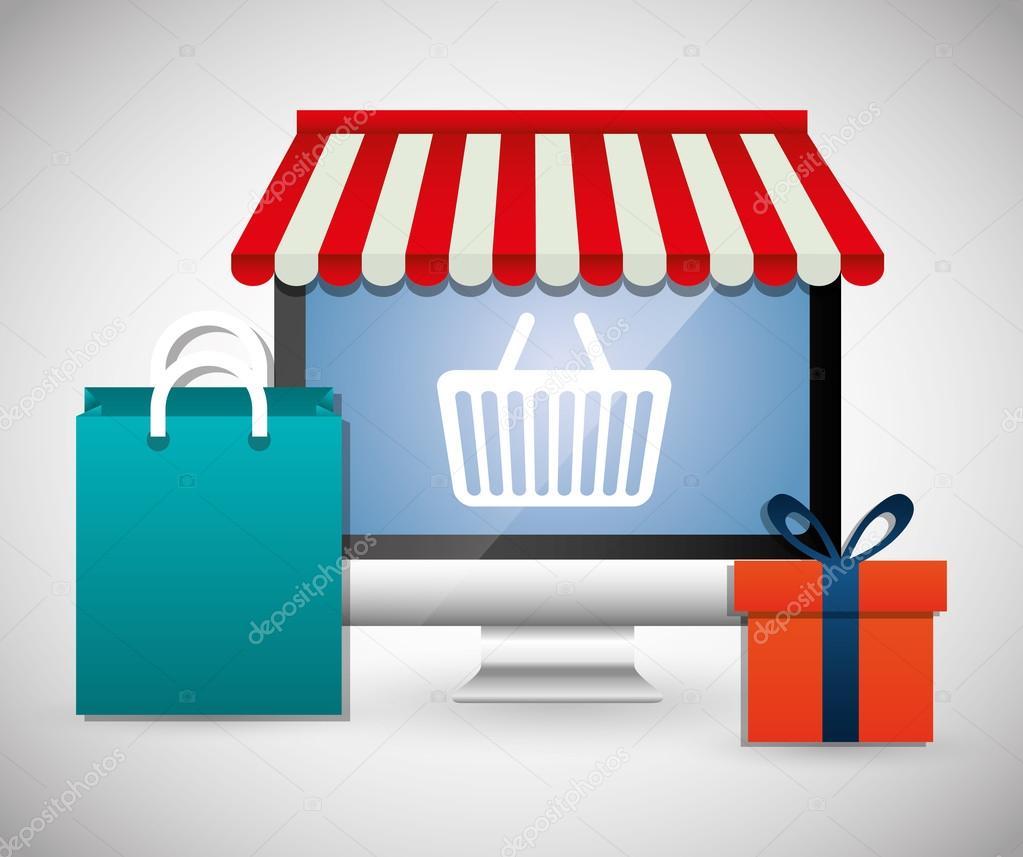 Shopping and ecommerce graphic design