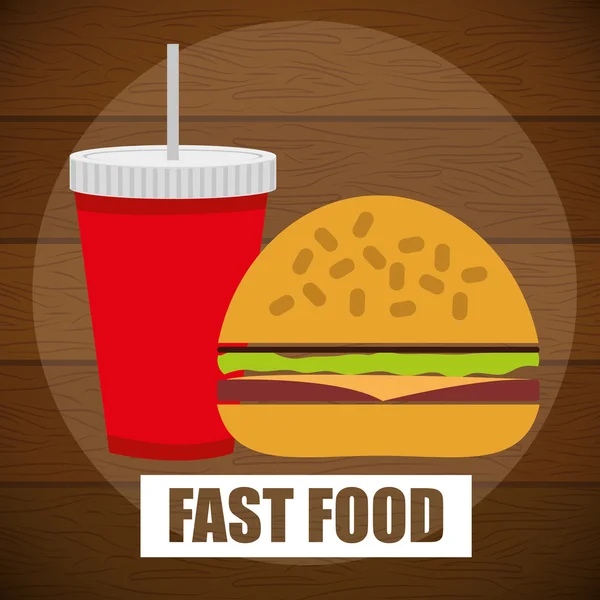 Projekt fast food — Wektor stockowy