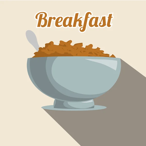 Ontbijt eten ontwerp — Stockvector
