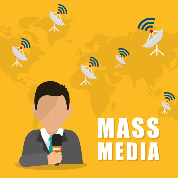Médias d'information et radiodiffusion — Image vectorielle