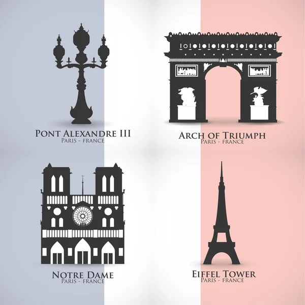 Paris Landmarks design — Stock Vector