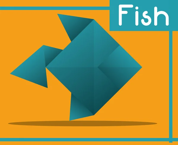 Fischfigurendesign — Stockvektor