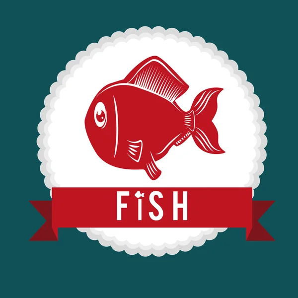 Fischfigurendesign — Stockvektor