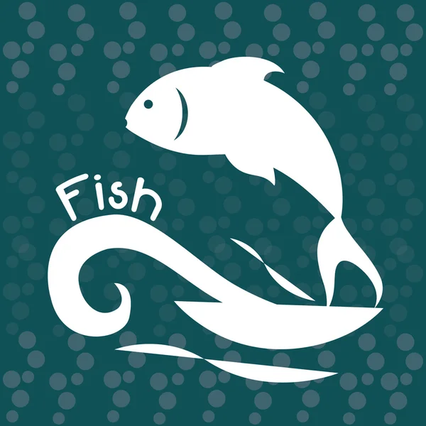 Fischfigurendesign — Stockvektor