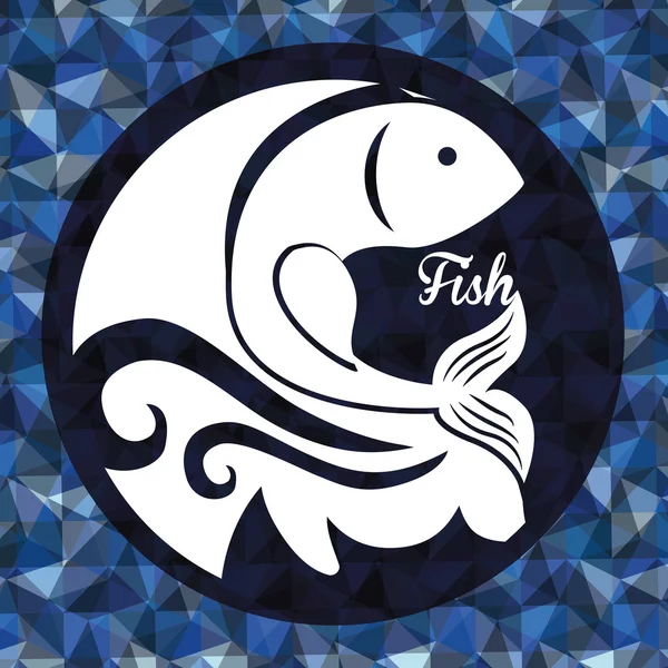 Fischfigurendesign — Stockvektor