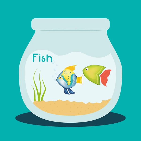 Fish figure design — Stock Vector