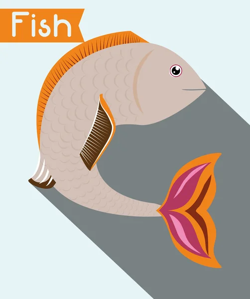 Figura de pescado diseño — Vector de stock