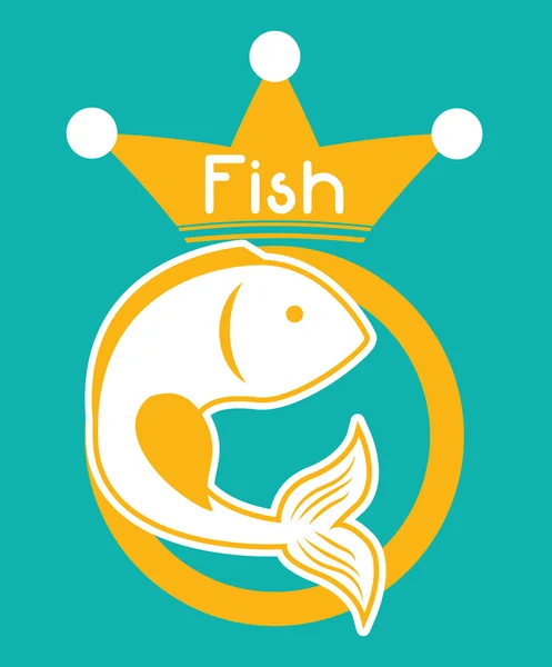 Fischfigurendesign — Stockvektor